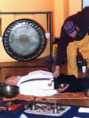 Mitch Nur demonstrates healing techniques 
